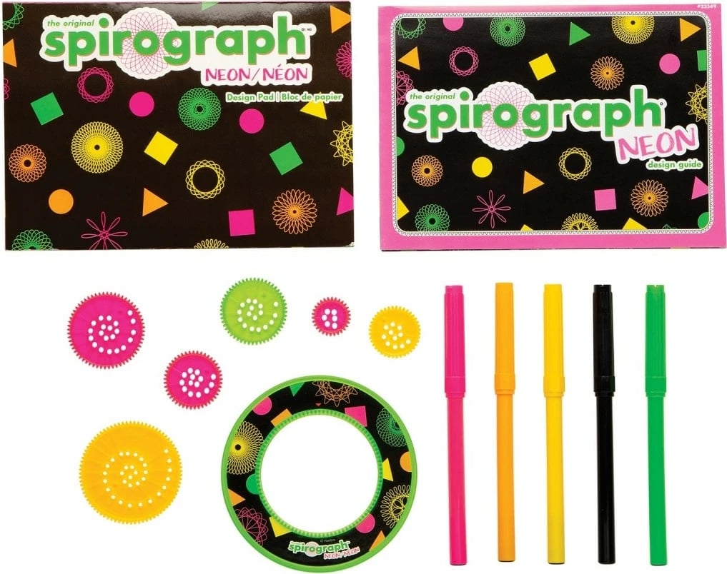 Set vizatimi Spirograph, Dante, 033-23344, për moshën 8+, neon, set 38 copë