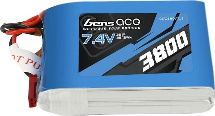 Bateri Gens ace GEA2S3800TXJS 3800mAh 7.4V LiPo, për Taranis Q X7, Blu
