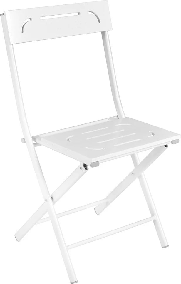 Set tavolinë me karrige për terasë, 3 pjesë, Hanah Home, Bistro Set 2, e bardhë