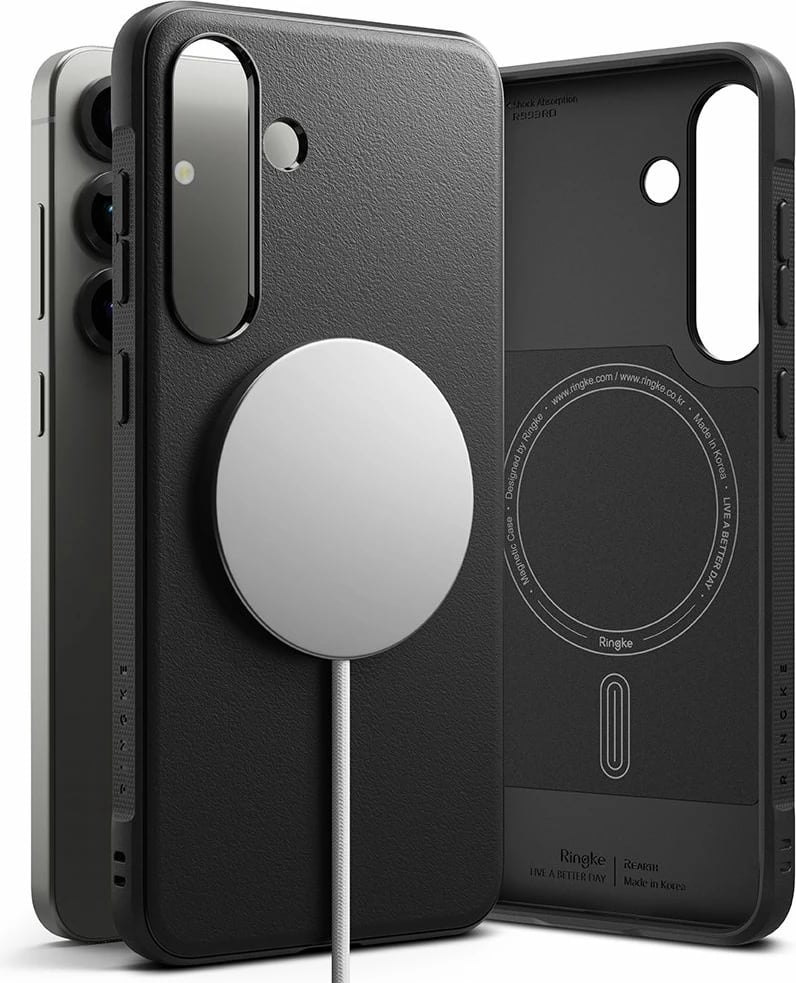 Mbështjellës Ringke Onyx MagSafe për Samsung Galaxy S25+, i zi