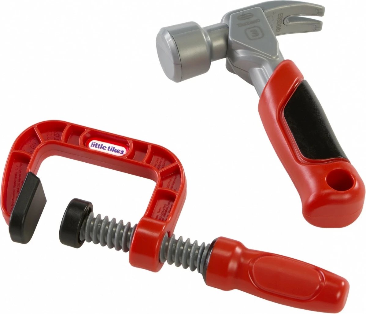 Set ndërtimi kreativ mjetesh për fëmijë, Little Tikes, 643248-EUC, çekiç mengene 10 gozhda copa shkumë dhe plan ndërtimi, 3+ vjeç, shumëngjyrësh, set