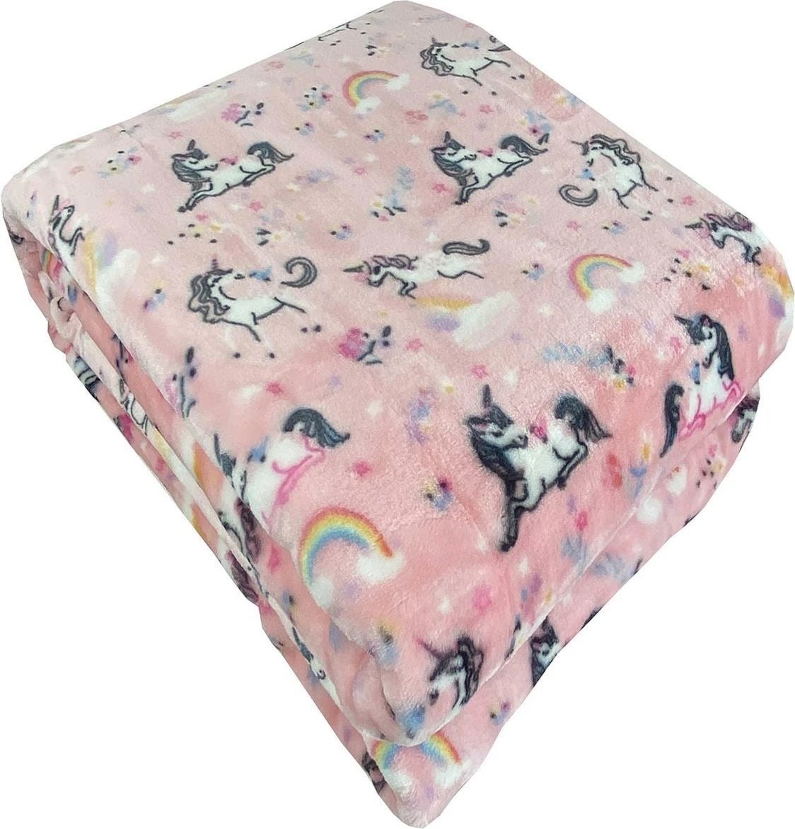 Batanije për fëmijë ASTRON-HOME ITALY Unicorn Yard, 160x220cm, Rozë