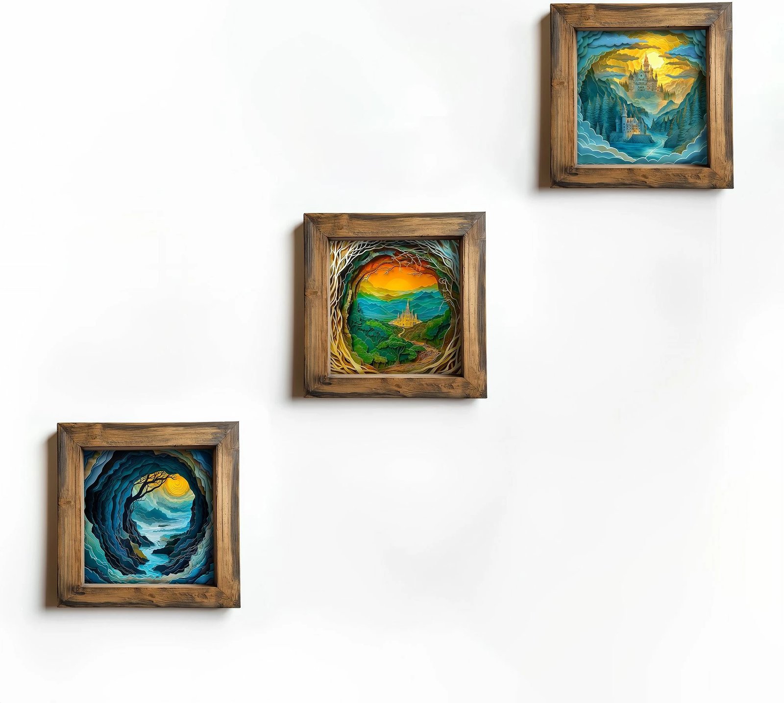 Pikturë dekorative me kornizë MDF (3 copë), Wallity, UKZM068