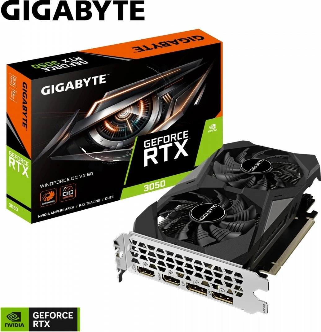 Kartelë grafike Gigabyte GeForce RTX 3050 WINDFORCE OC V2, 6GB GDDR6, 96-bit, PCI-E 4.0