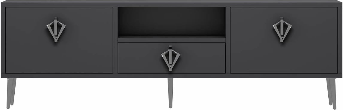 Komodë TV Skye Decor, anthracite, silver, 1313-DROP-32