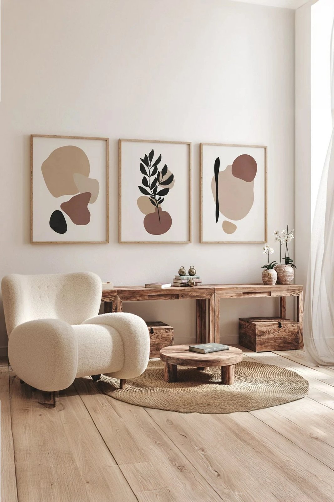 Pikturë dekorative me kornizë (3 copë), Wallity, 3Dartsohoset67