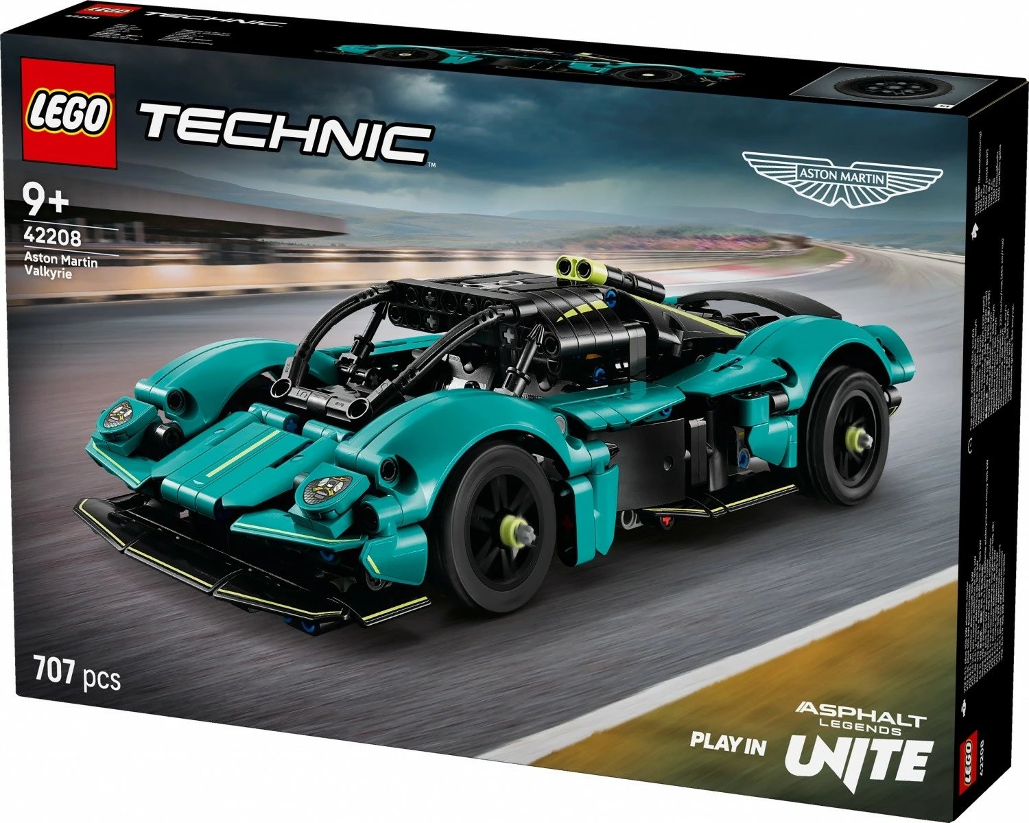 Set ndërtimi LEGO Technic Aston Martin Valkyrie 42208, 707 pjesë, turkeze