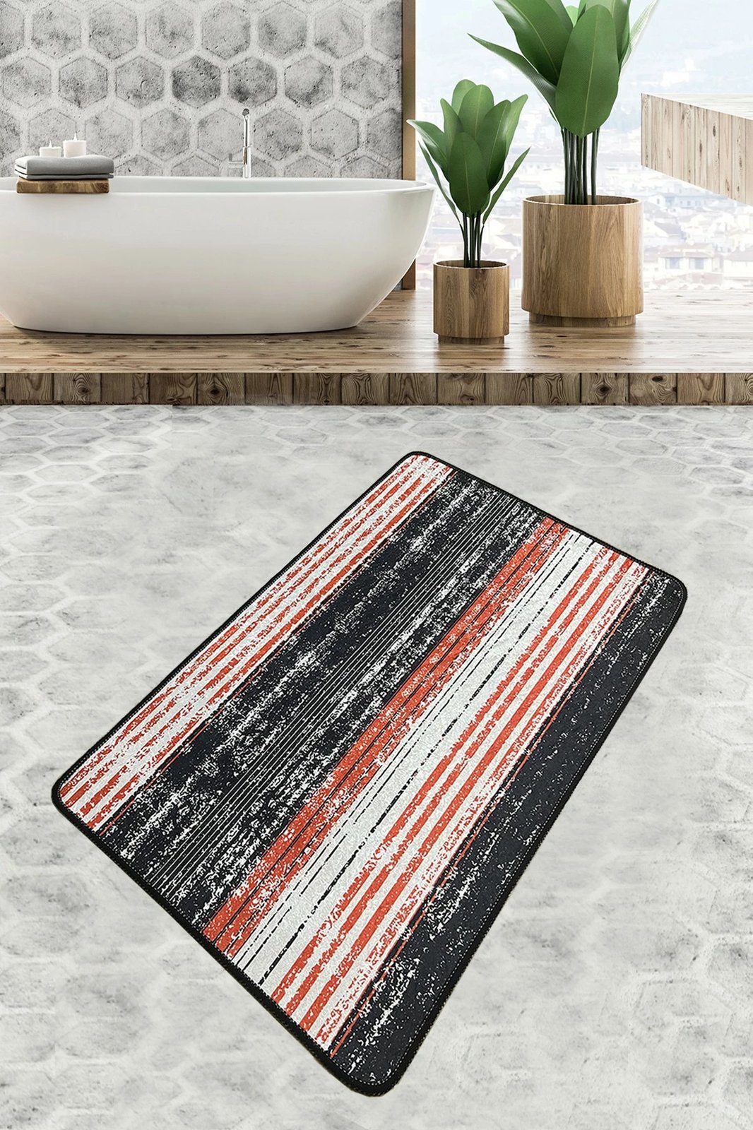 Tapet banje Mijölnir, Flang, shumëngjyrësh, 70x120 cm