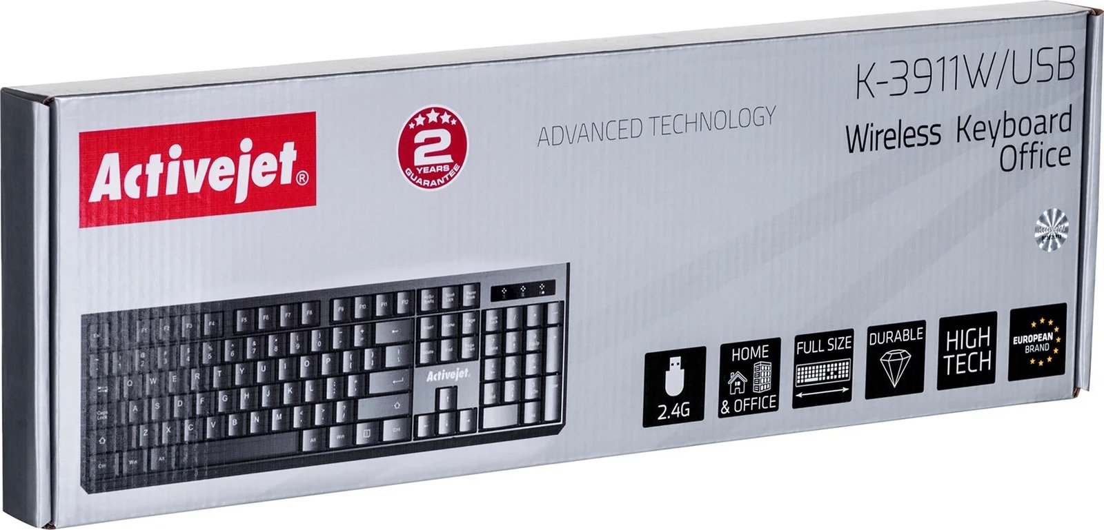 Tastierë wireless Activejet K-3911W, e zezë 