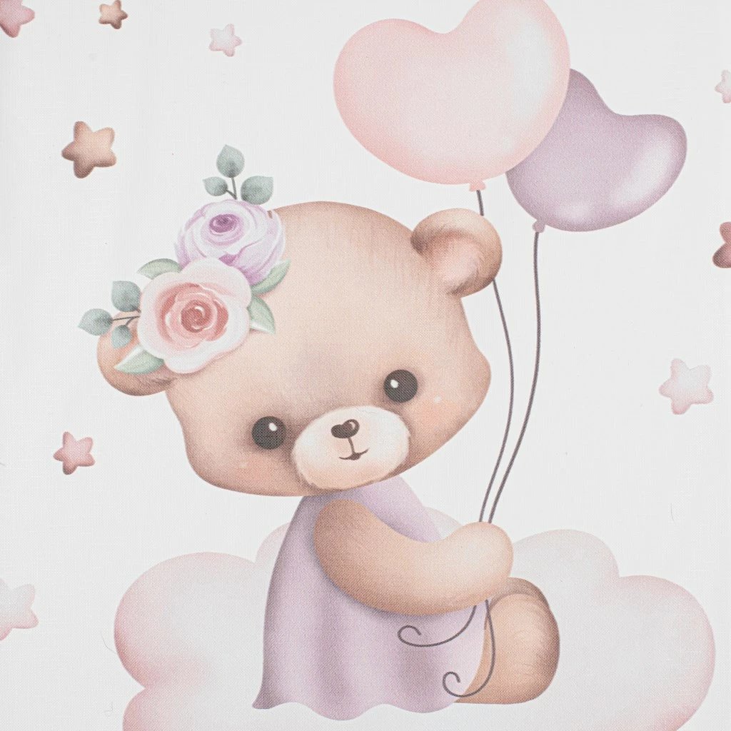 jastëk ndërrimi me përforcues, Baby Mix, Bear, 47x70 cm, rozë