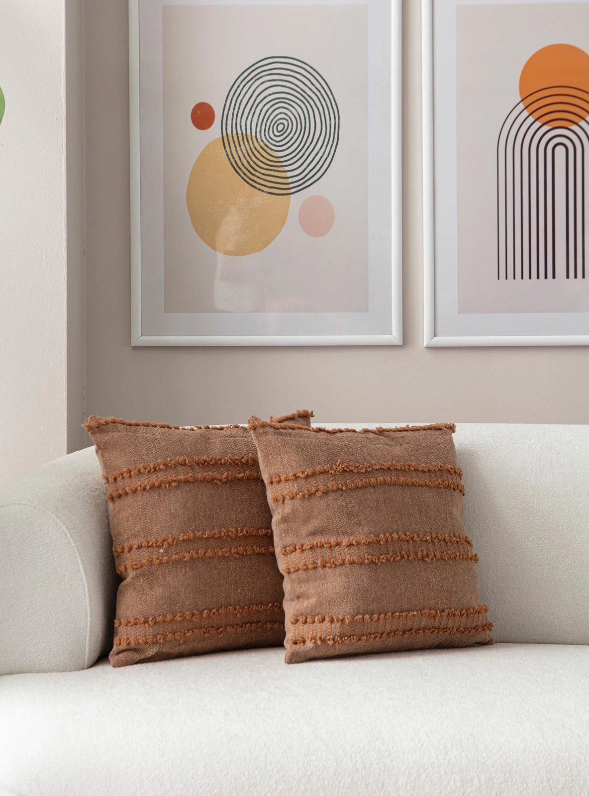 Set mbulesash për jastëk (2 copë), Tuffet, ngjyrë kafe, Evila Originals