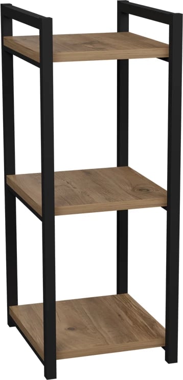 Raft metalik dhe melamine, ngjyrë natyrale, 33x28x70cm