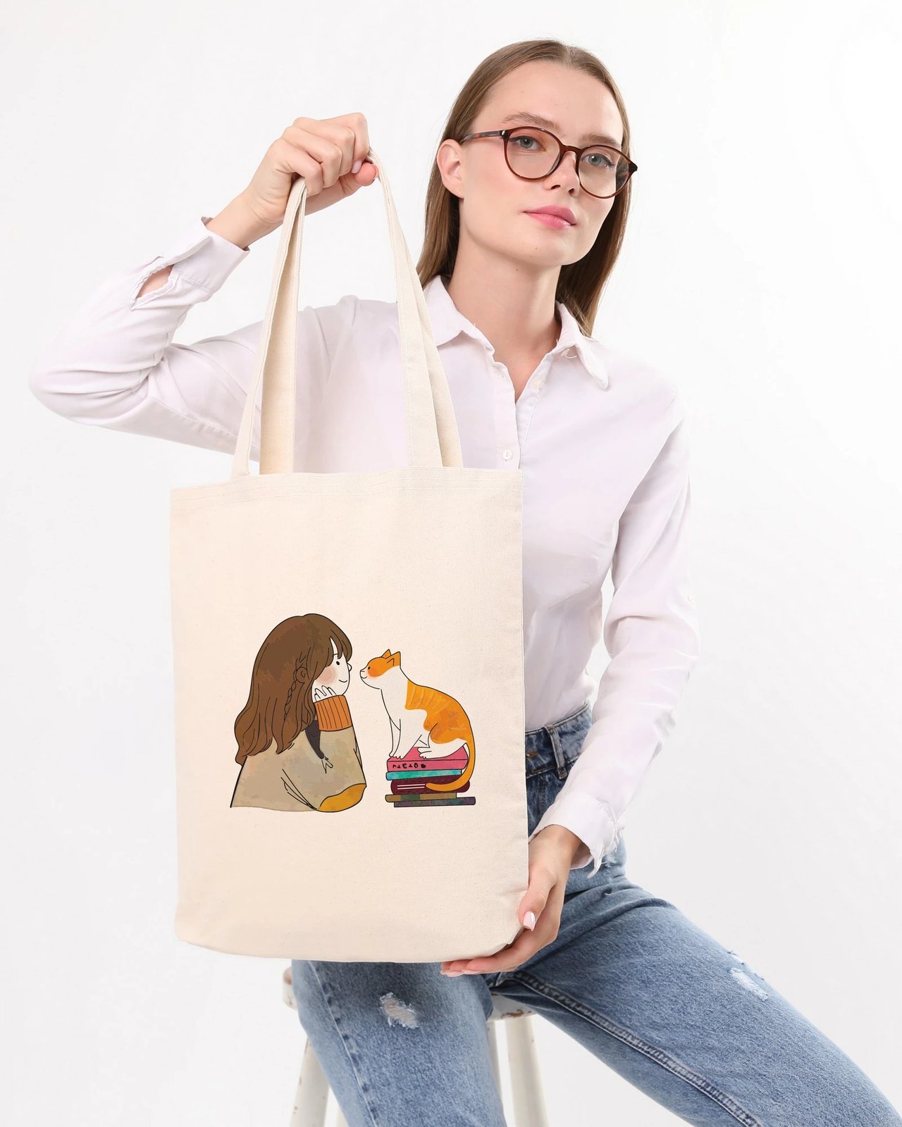 Çantë Tote Zoozie Bags, krem, 1160