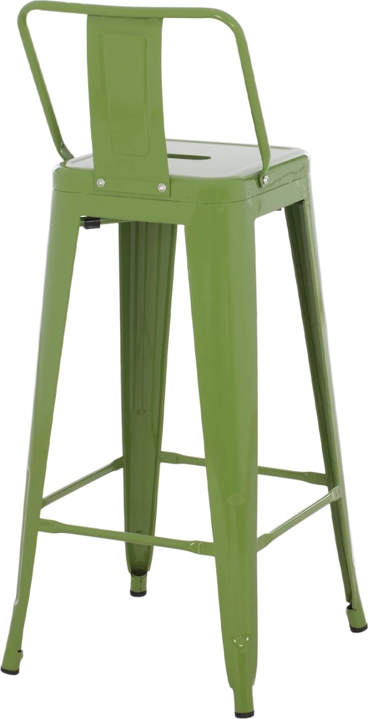 Karrige për bar me mbështetëse MELITA-PRO FH98643.53 metalike, ngjyrë ulliri e çelët, 42x42x100H cm