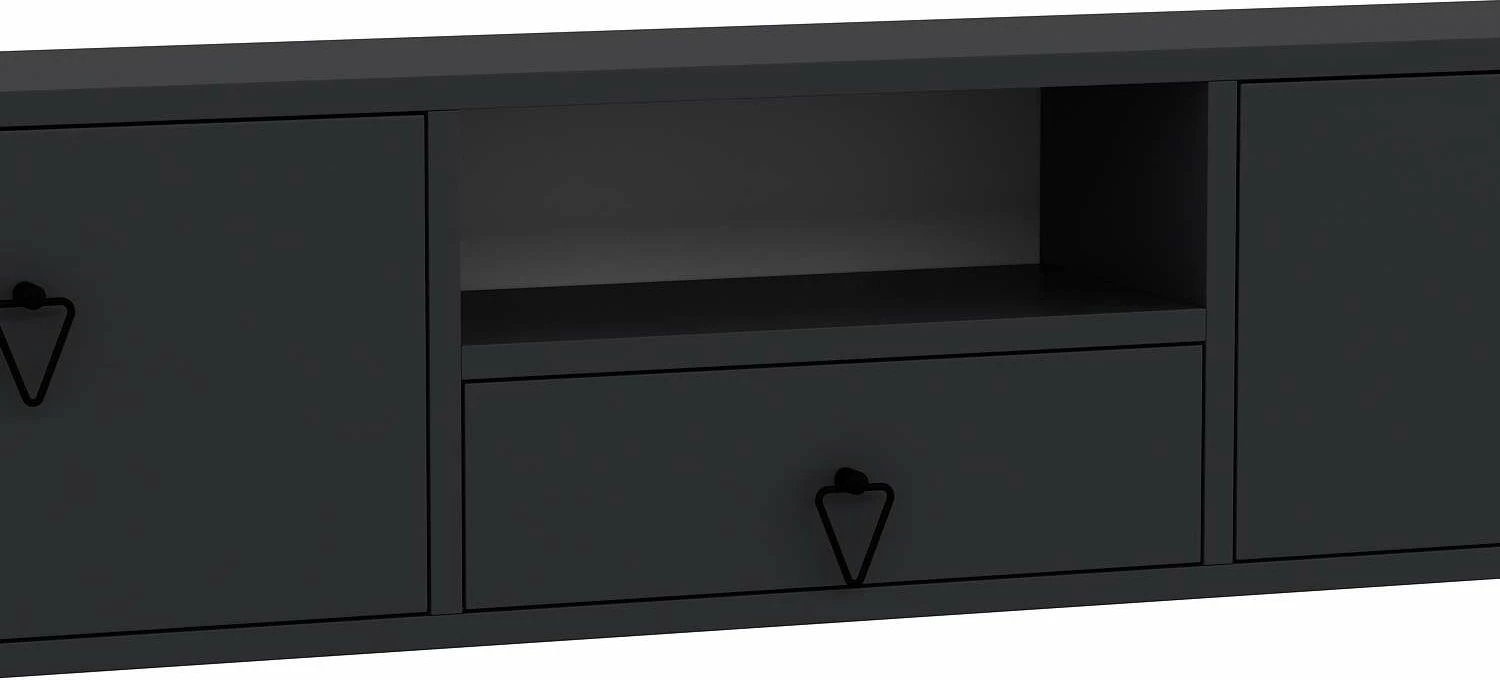 Komodë për TV, Skye Decor, 1303-DROP-1, antracit, e zezë
