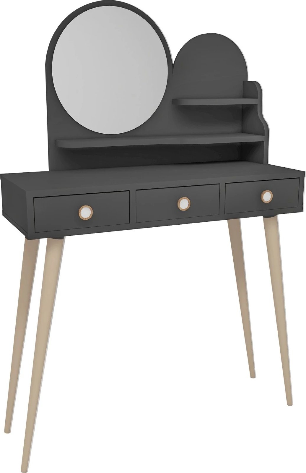 Tavolinë grimi Hanah Home, Ruges, anthracite