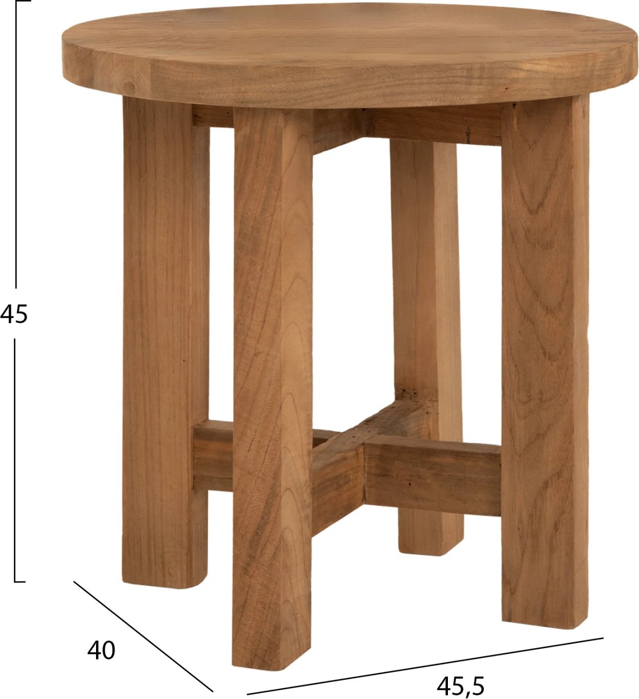Karrige për bar, ngjyrë natyrale, FH7943, 45.5x40x45 cm