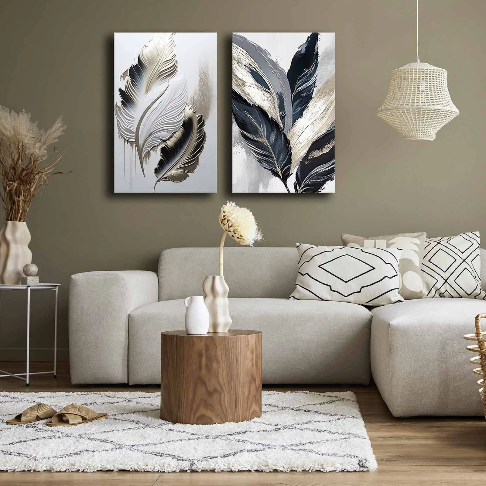 Pikturë dekorative në kanavacë (2 copë), Wallity, 2P4570GSC-016