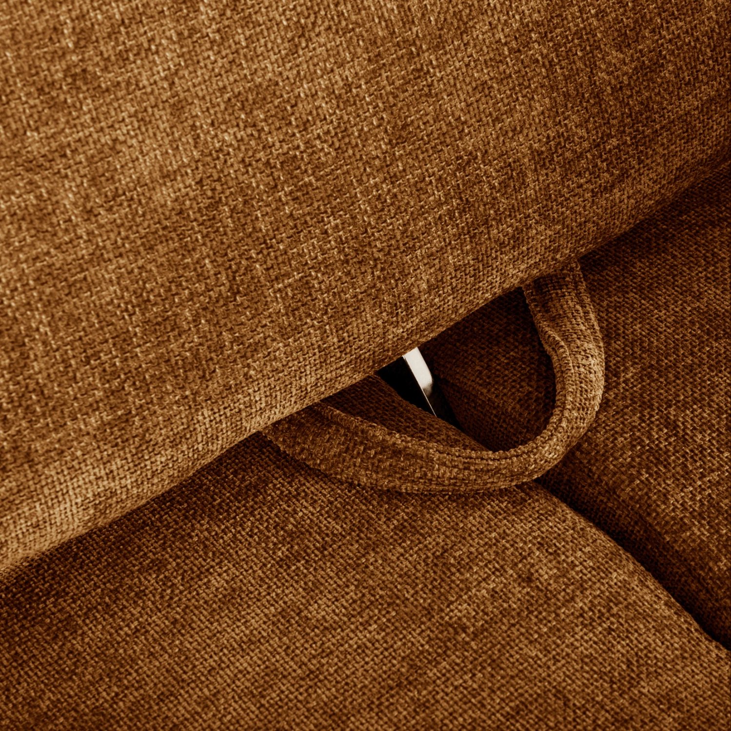 Divan-krevat qoshe (djathtas), pëlhurë e kuqe tullë, FH3268.02R, 283x188x100H cm