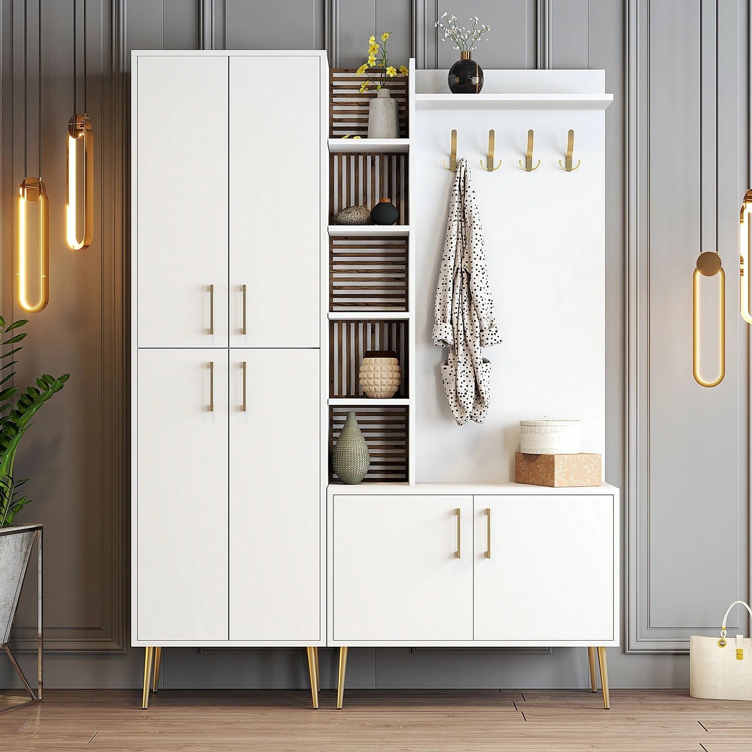 Stendë korridori Viyana Da, e bardhë, e artë