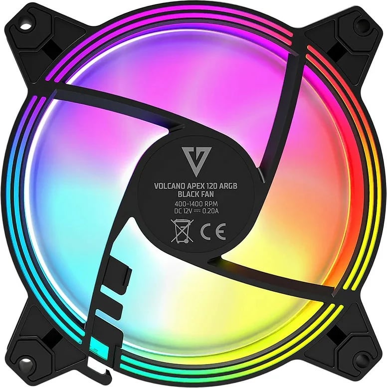 Ventilator kompjuteri MODECOM FAN-APEX-120S-ARGB-100, 120mm, ARGB, i zi