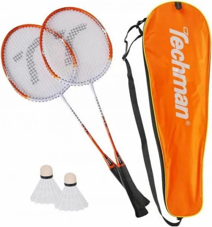 Set badminton Techman T2006S, për meshkuj, femra dhe fëmijë, ngjyrë portokalli