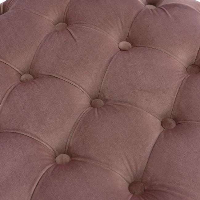 Karrige për bar Kassie, ngjyrë mollë e kalbur, lloj Chesterfield, 60x43cm