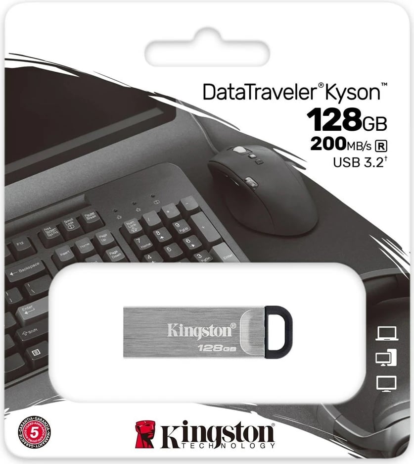 USB Kingston  DataTraveler, 128GB, USB Type-A 3.2, i argjend