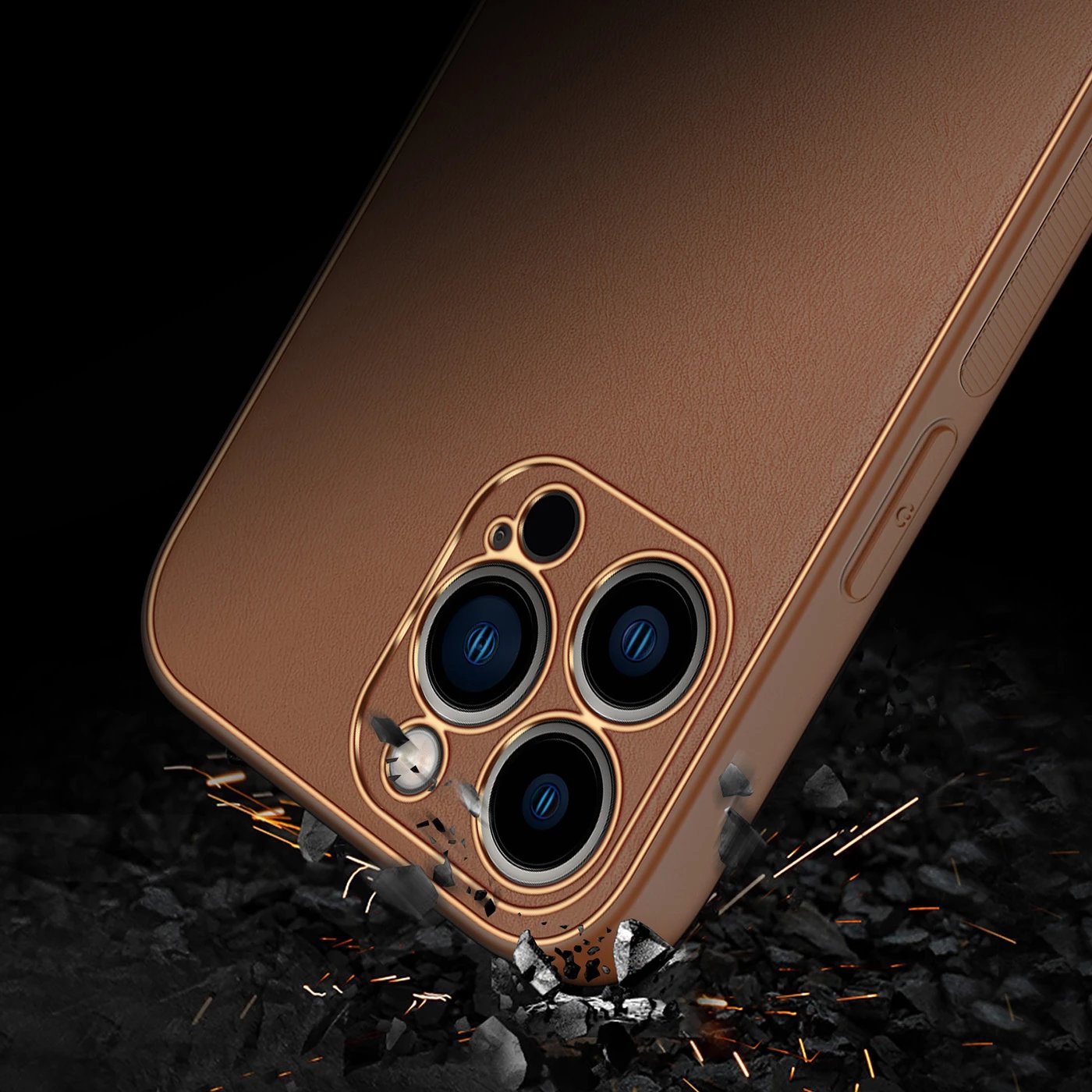 Mbështjellës Dux Ducis Yolo për iPhone 14 Pro, Kafe