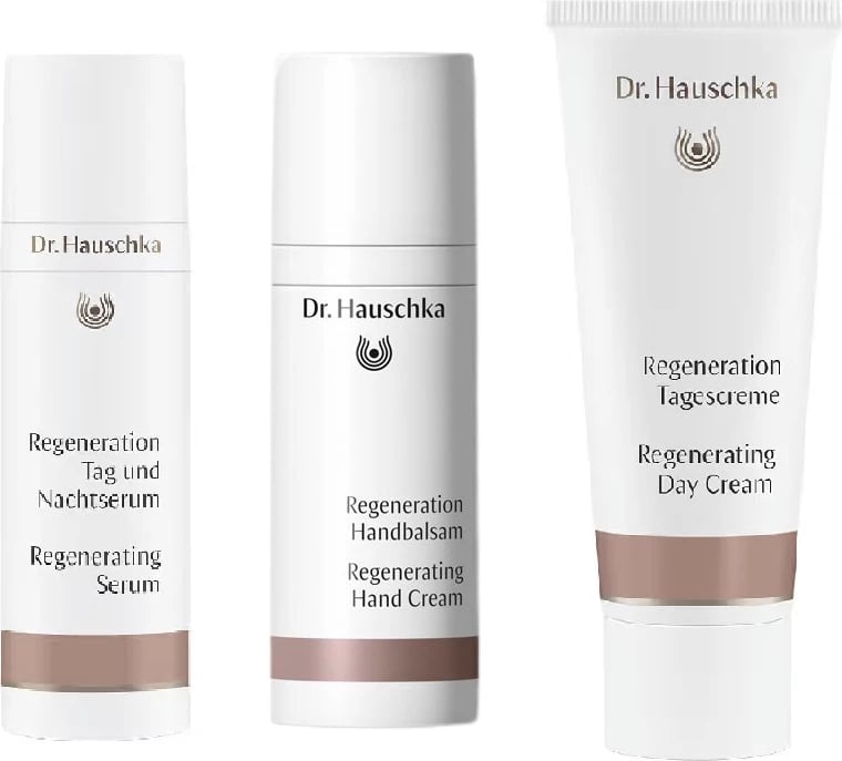 Set për kujdes të lëkurës Dr. Hauschka Beautiful You To Mature Skin për femra, krem dite 40ml + krem duarsh 50ml + serum 30ml