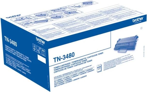 Toner Brother TN-3480 original rendiment i lartë 5500-8800 faqe, e zezë