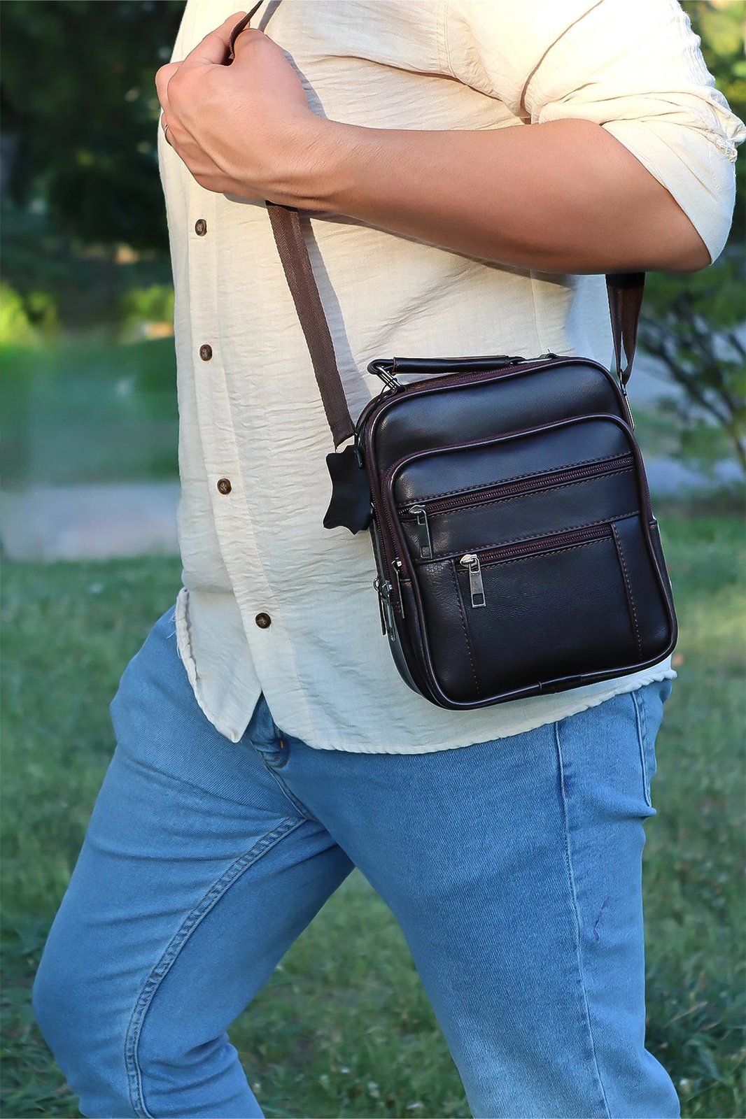 Çantë krahu Zoozie Bags, HDYKSEVOC0001, ngjyrë kafe