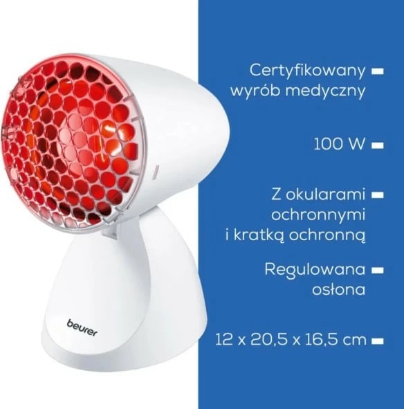 Llampë infra të kuqe Beurer IL11, 100W, e bardhë