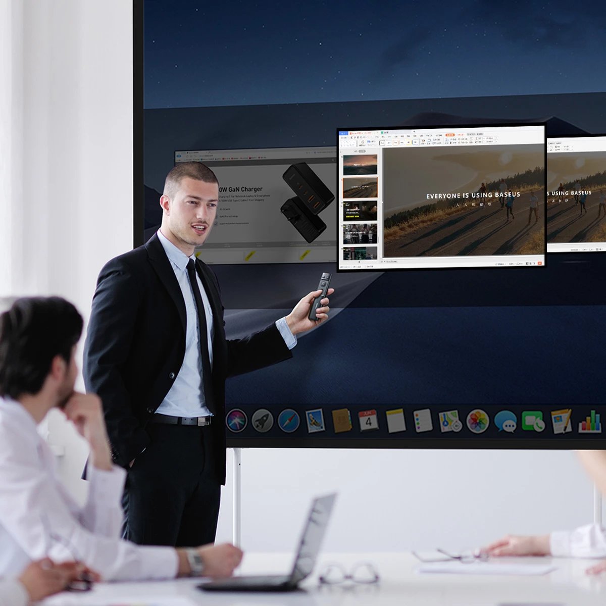 Prezantuese me lazer Baseus Orange Dot ACFYB-B0G, USB-A/USB-C, Gri