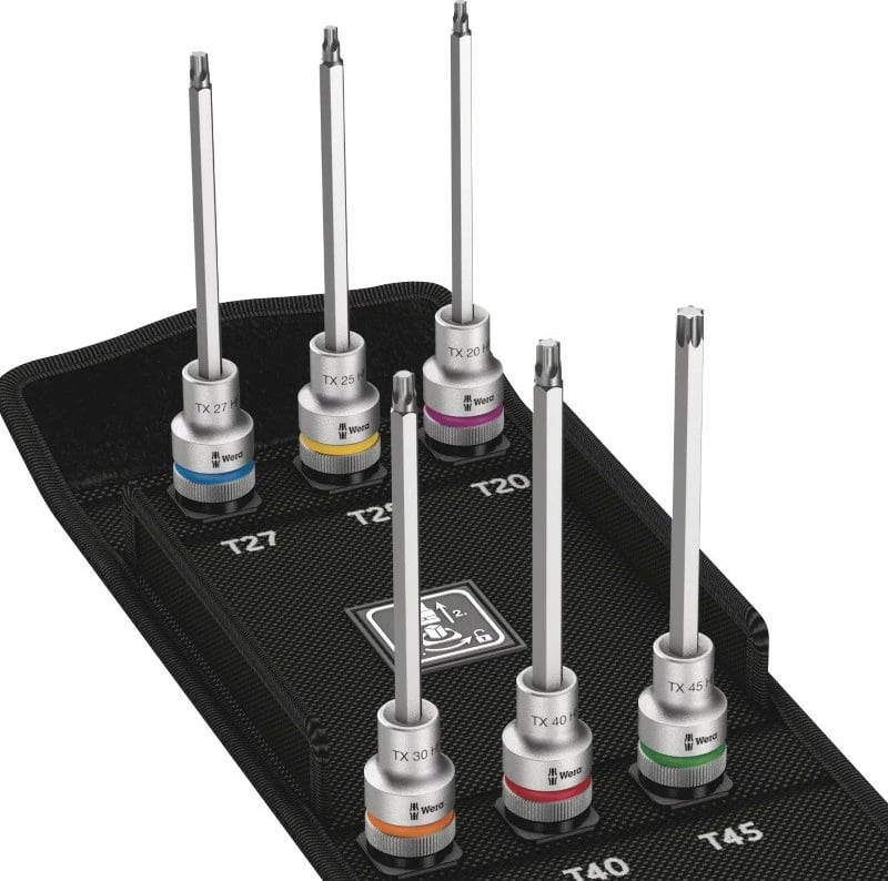Set bitash Torx Wera 8767 C TX HF 2, 6 copa, 140mm, çelik