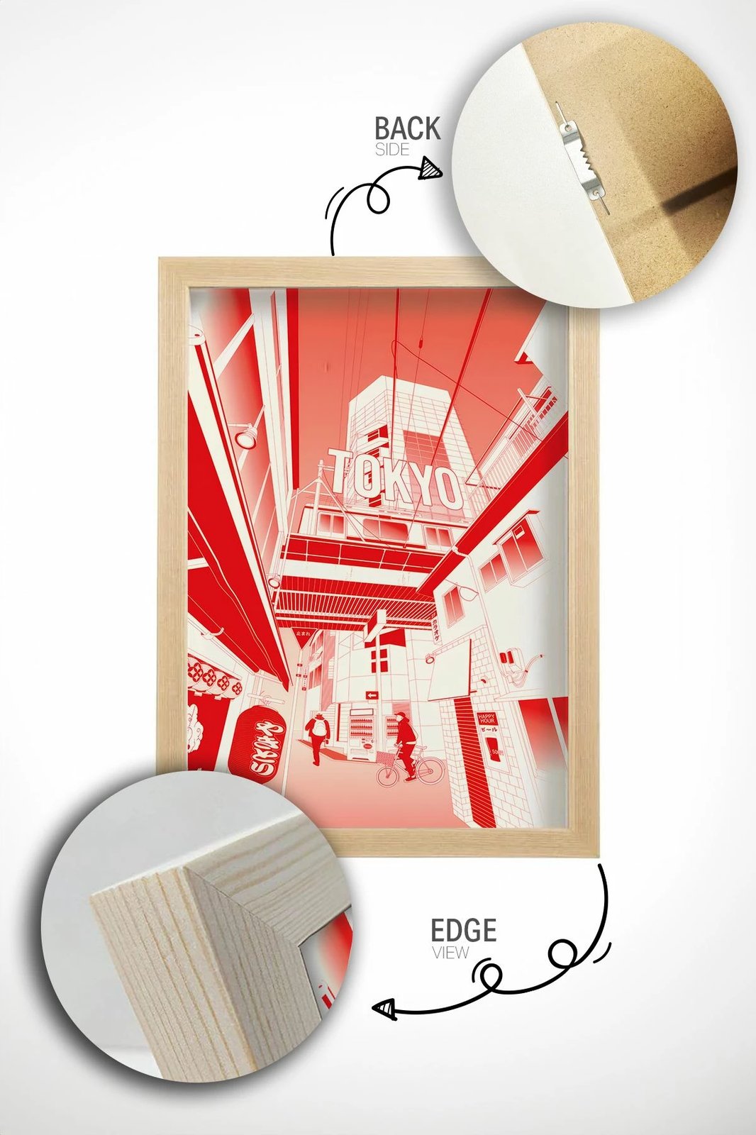 Pikturë dekorative me kornizë, Wallity, Lmnmdl14, shumëngjyrëshe, 33x48cm