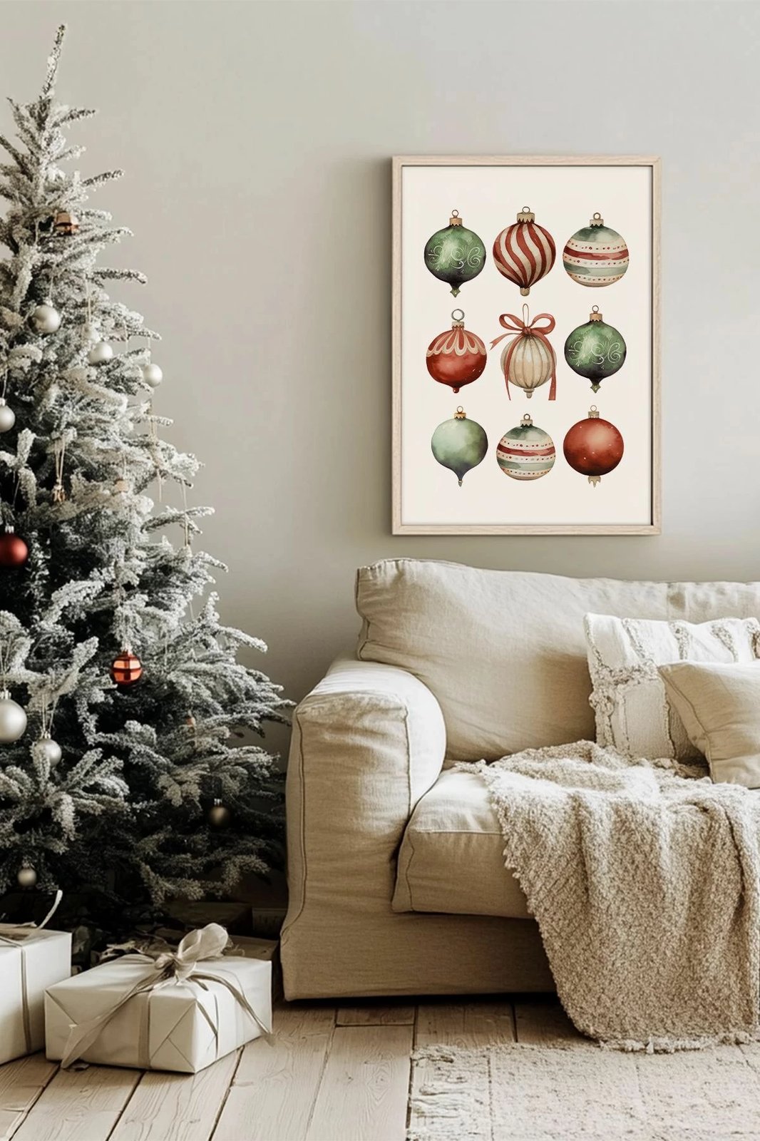 Pikturë dekorative me kornizë, Wallity, Nwyearsngmdl38, shumëngjyrëshe, 33x48cm