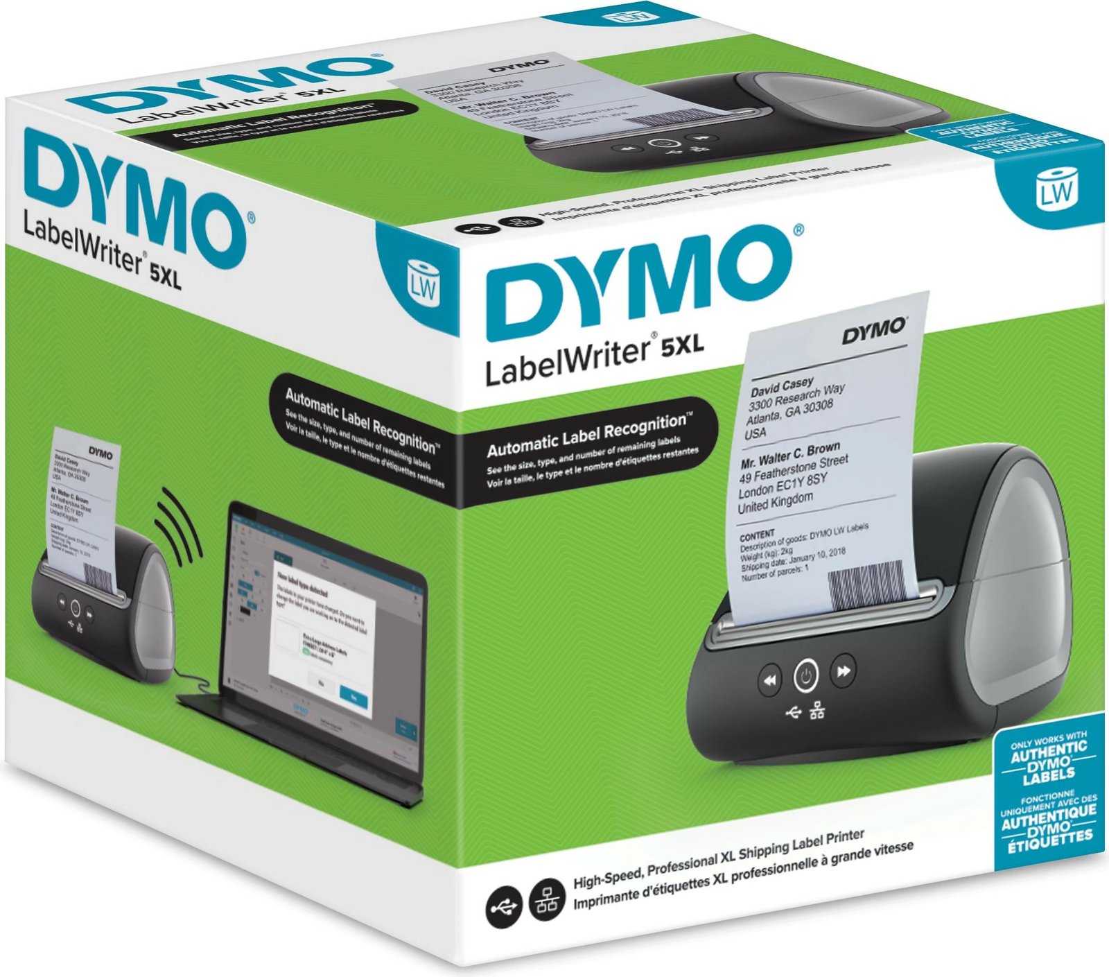 Printer etiketa Dymo LabelWriter 5XL, wide-format, pa toner, i zi Printer etiketa Dymo LabelWriter 5XL, wide-format, pa toner, i zi