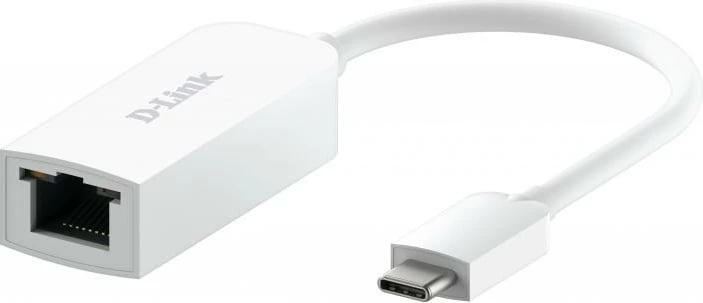 Adaptues USB-C në Ethernet 2.5Gb, D-Link DUB-E250, Plug & Play, i bardhë