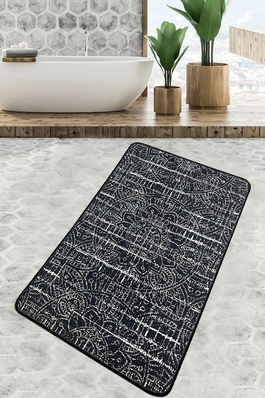 Tapet për banjo Mijölnir, Asara, shumëngjyrësh, 70x120cm