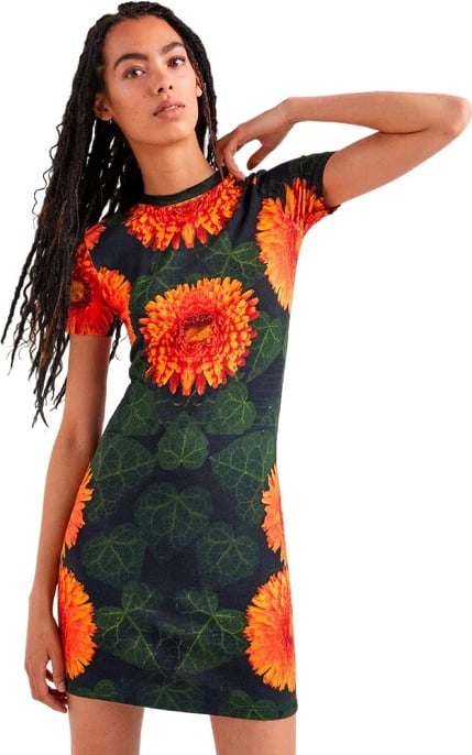 Fustan Desigual për femra, portokalli