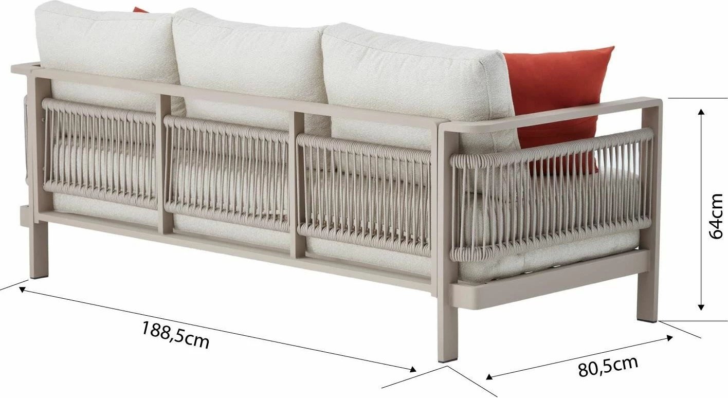 Set lounge për kopsht Skye Decor, Venedik, ngjyrë bezhë