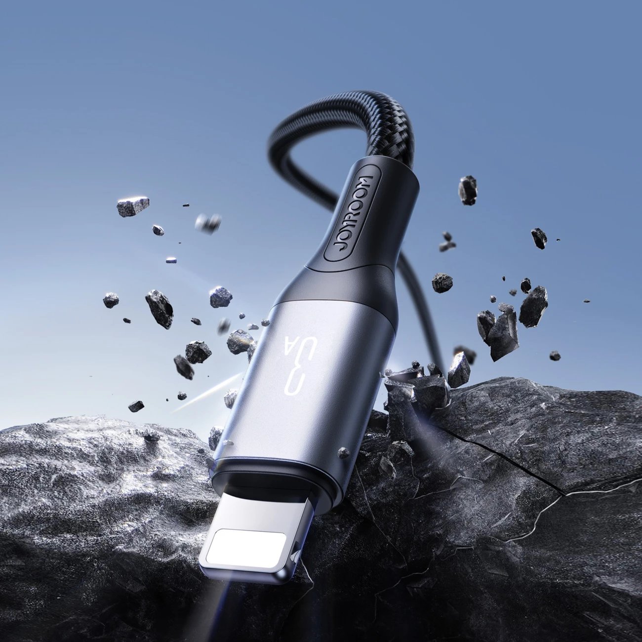 Kabllo USB-A - Lightning, Joyroom S-A28 Flash Series, 1 m, 3A, USB 2.0, e zezë