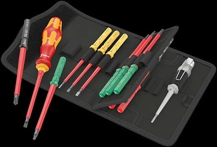 Set kaçavidash Wera 05006607001, 16 copa, me mbështjellës, e zezë