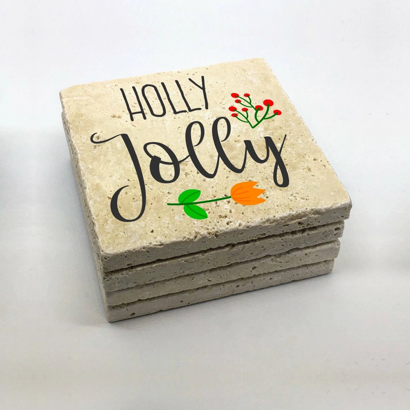 Set 4 copë mbrojtëse gotash prej guri natyral, Hermia, TBA122385