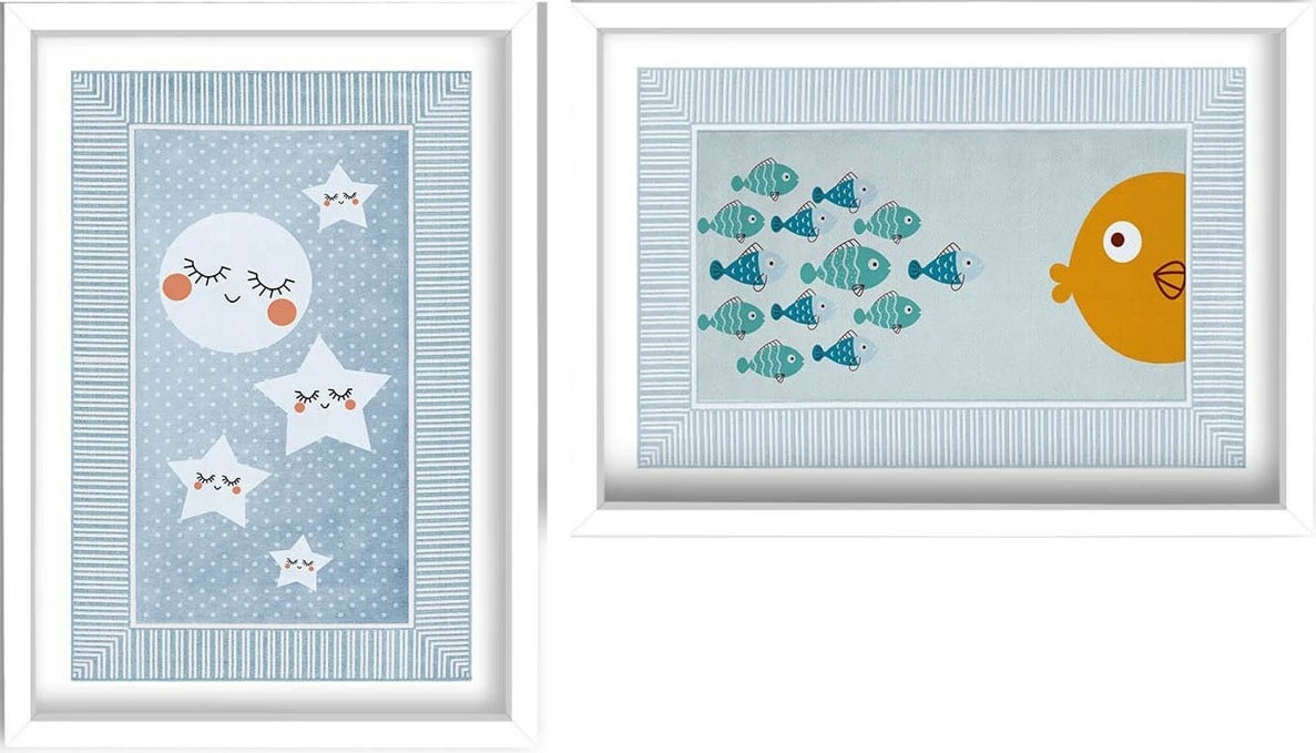 Pikturë dekorative me kornizë MDF (2 copë), Wallity, 2P3853BCT-006