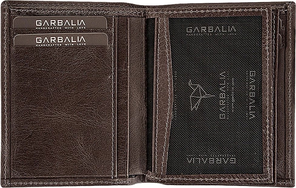 Portofol për burra, lëkurë origjinale, gri, Zoozie Bags, Gomez