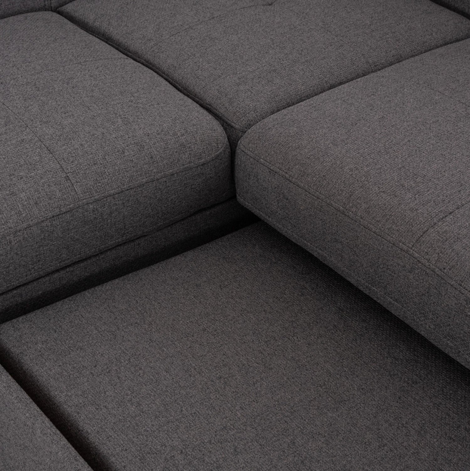 Kënd-sofë me hapësirë për depo, Encore FH3301.01L, material gri, 285x205x90cm