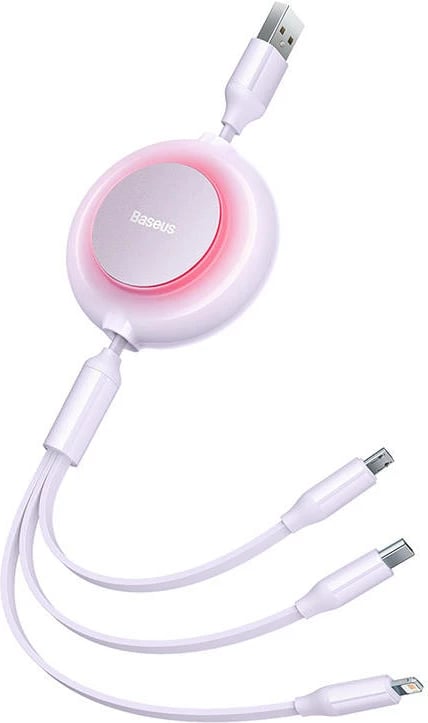 Kabllo 3-në-1 Baseus Bright Mirror 2, 1.1m, 3.5A, Purple Kabllo 3-në-1 Baseus Bright Mirror 2, 1.1m, 3.5A, Purple
