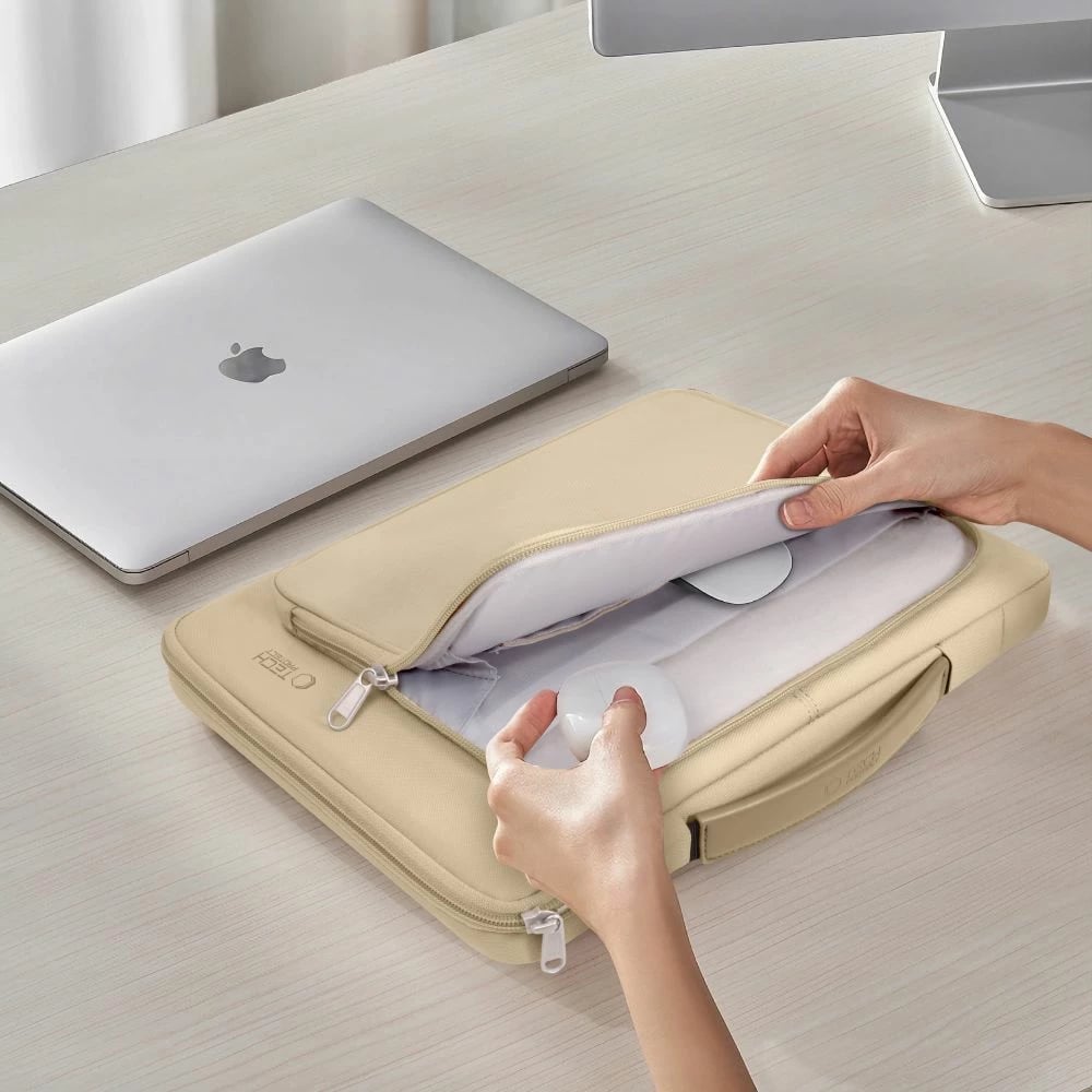 Mbështjellës laptopi Tech-Protect Basic Bag, 15-16 inç, Bezhë